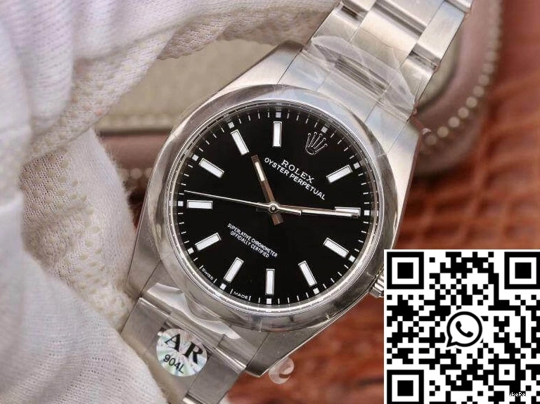Perpetual 39mm Rolex Oyster Factory Dial Black 114300 AR 0813